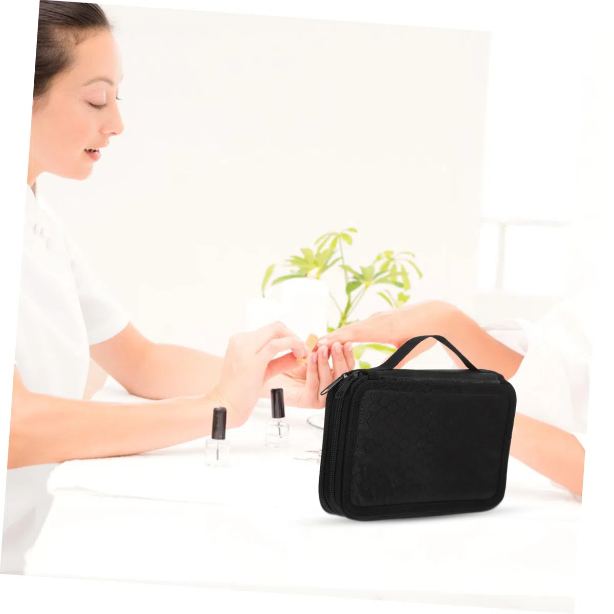Manikürepinselhalter Aufbewahrungstasche Für Nagelpinsel Und Manikürewerkzeuge Tragbares Etui Für Nagelkunst-Werkzeuge Kompakt Für Zuhause Und Salon 20.50 X 13.00 X 4.00 cm