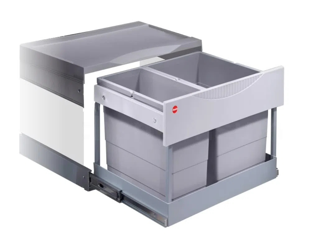 Hailo Abfallsammler 2er TR Swing Einbau Mülleimer 60.2/30 Raumspar-Tandem-S-plus