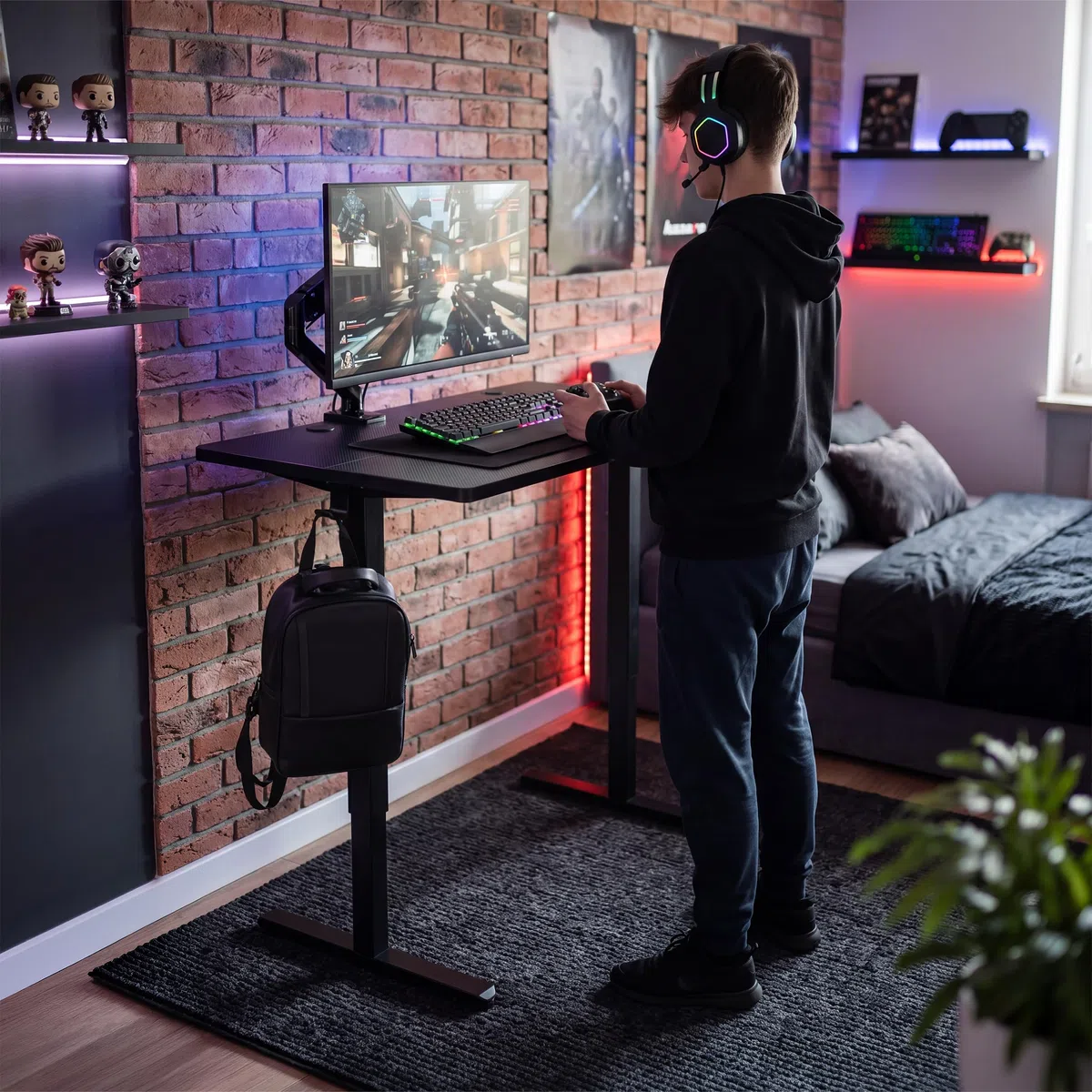 huzaro Hero 7.8 Gaming Tisch - Schreibtisch höhenverstellbar - 100 x 60 cm