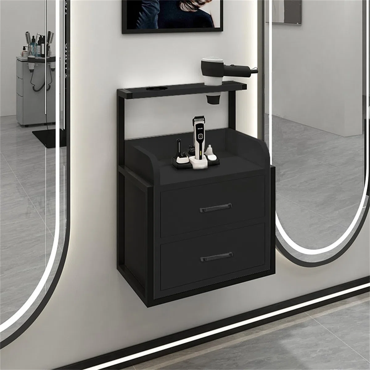 Schwebend Friseursalon-Wandschrank, Frisuren Station mit, C