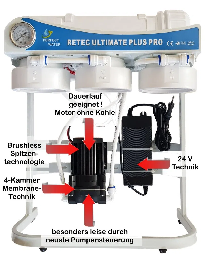 Osmoseanlage 800 GPD Ultimate PLUS PRO BASIC EDITION direct flow kein Tank nötig Umkehrosmosewasserfilter Wasserfilter Trinkwasser Umkehrosmose Reverse Osmosis