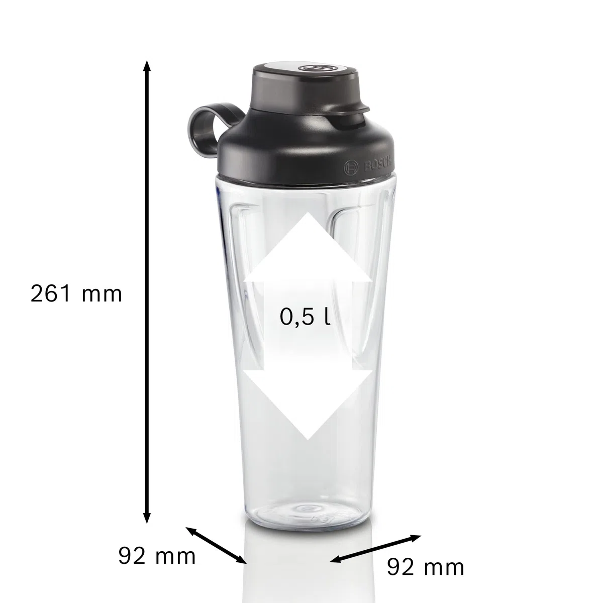 Bosch Standmixer VitaPower Serie 4 MMB6174SN, verbesserte Version & e MMZBT01B, Smoothie-ToGo-Flasche 0,6 L