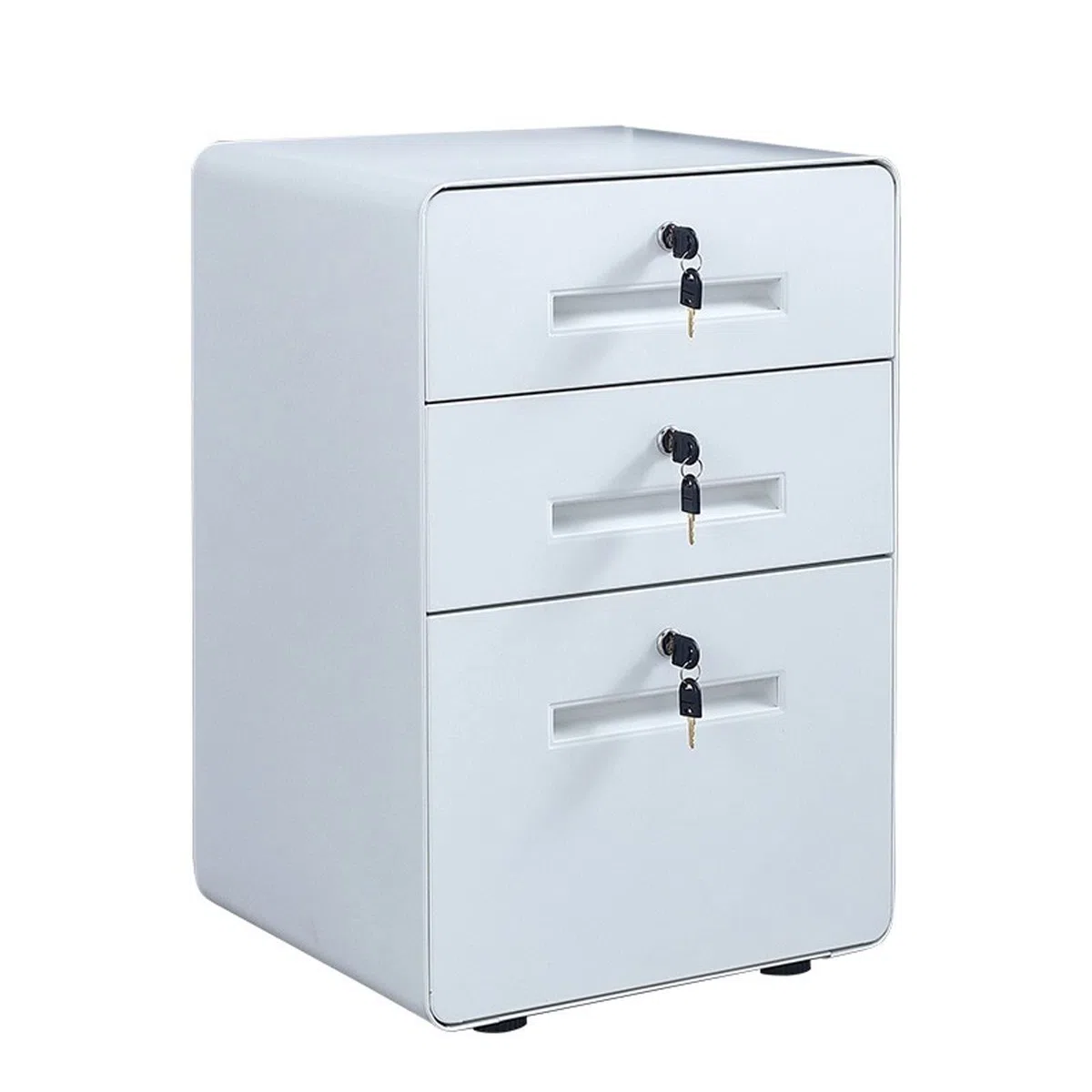 Aktenschränke für das Heimbüro Vertikaler Aktenschrank, Druckerständer, Metall-Aktenschrank for A4- oder Letter-Format, unter dem Schreibtisch, Aufbewahrungsschrank, 3/4 Schublade, B 17,3 Zoll × H 25,
