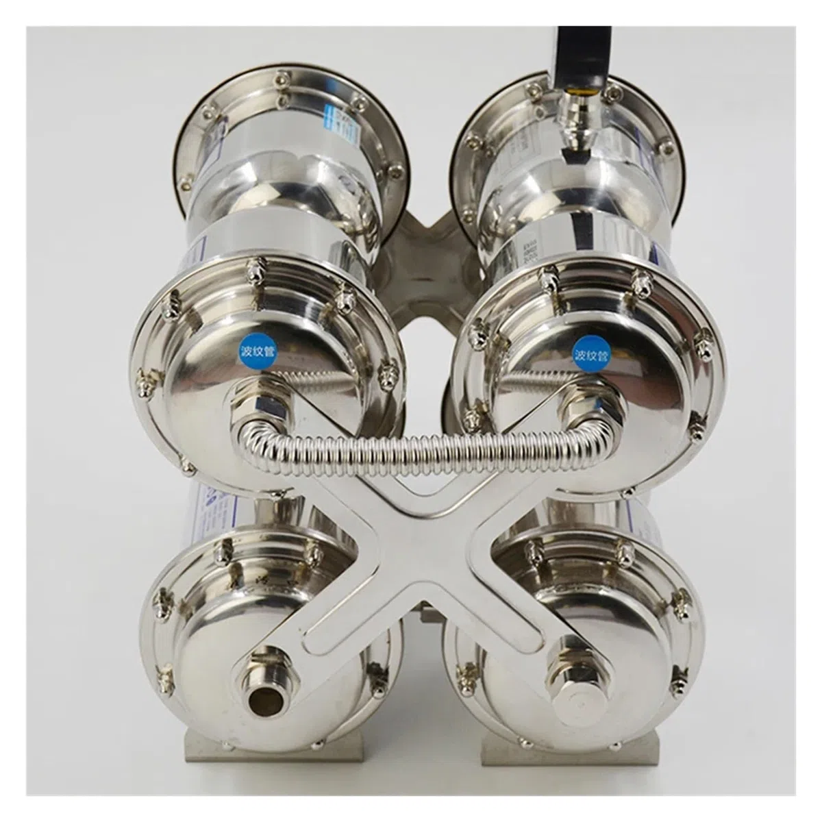 Untertisch Wasserfilter, Wasserreiniger Haushalt Edelstahlfilter Küche 6-Stufen-Hahn Gerade Getränkemaschine Element Ultrafiltrationsmembran