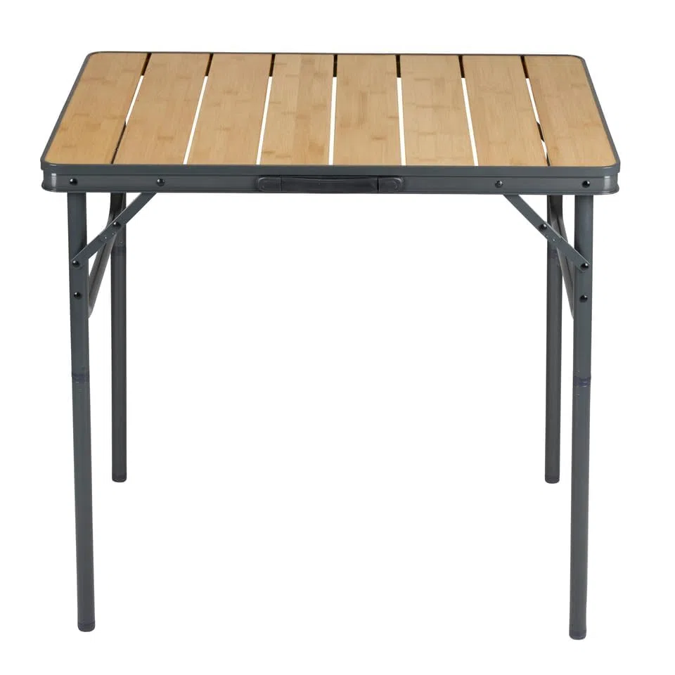Campe Active Campingtisch Klappbar – Klapptisch – Gartentisch – Klapptisch Camping– Tisch – Höhenverstellbar – 75 x 55 x 31 – 71 cm – Bambus und Aluminium