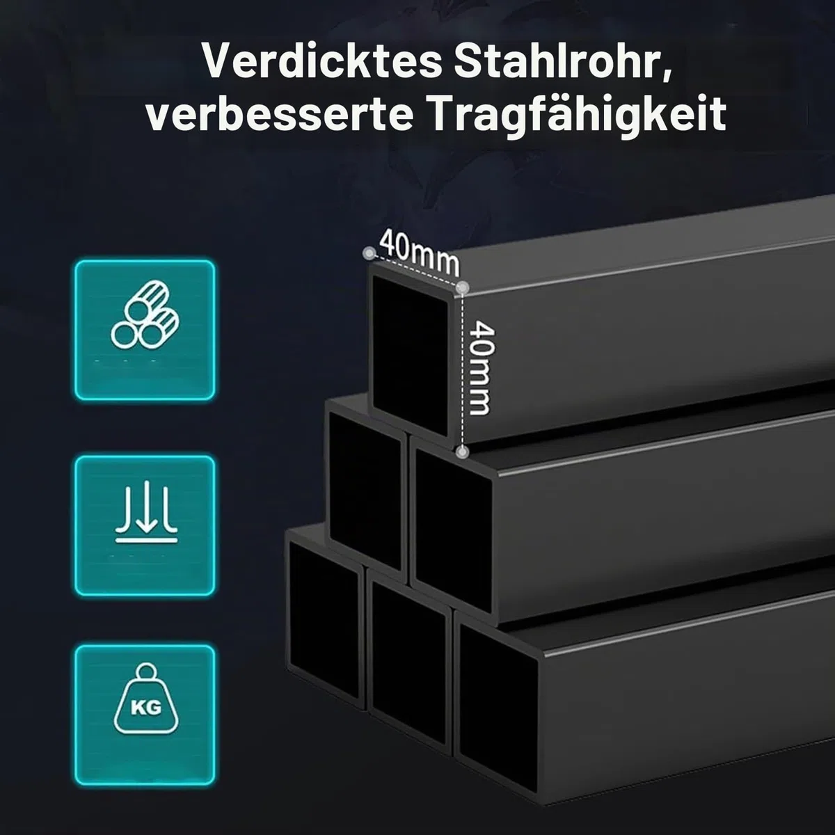 L-förmiger Computertisch, Eckschreibtisch, Home-Studiertisch, Schreibtisch mit einer Tragkraft von 200 kg und einem Drahtlochdesign, geeignet für Home-Office, Schlafzimmer, Wohnzimmer Black,140*120