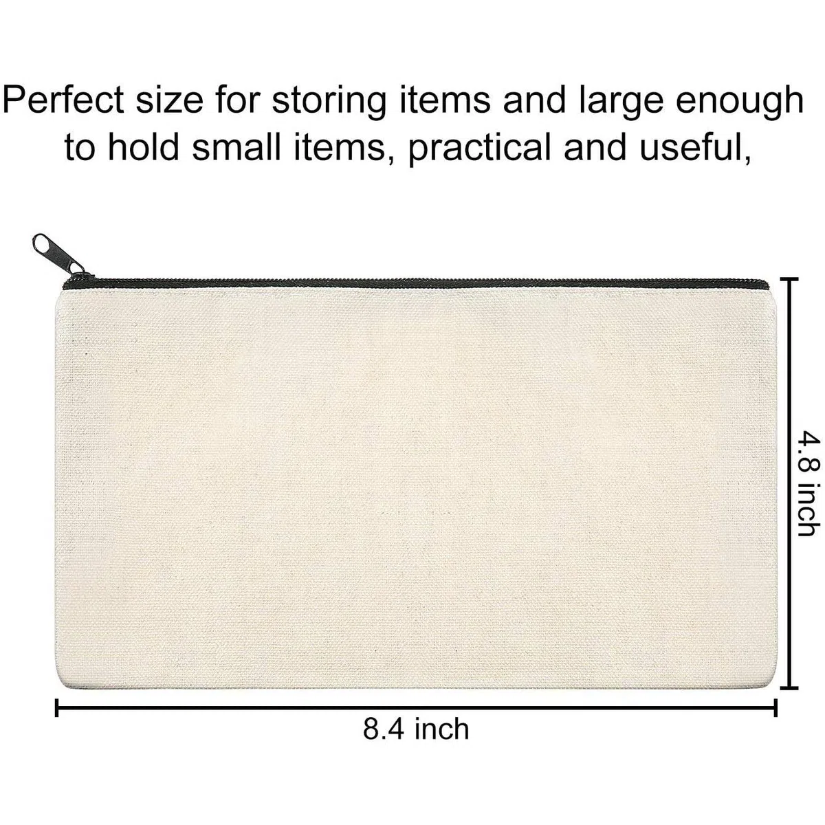 Jevina 40 StüCk Leinwand ReiiVerschluss Tasche Bleistift Etui Kosmetik Tasche Leere Tasche DIY Bastel Tasche Kosmetik Tasche Kosmetik Tasche DIY Bastel Schule