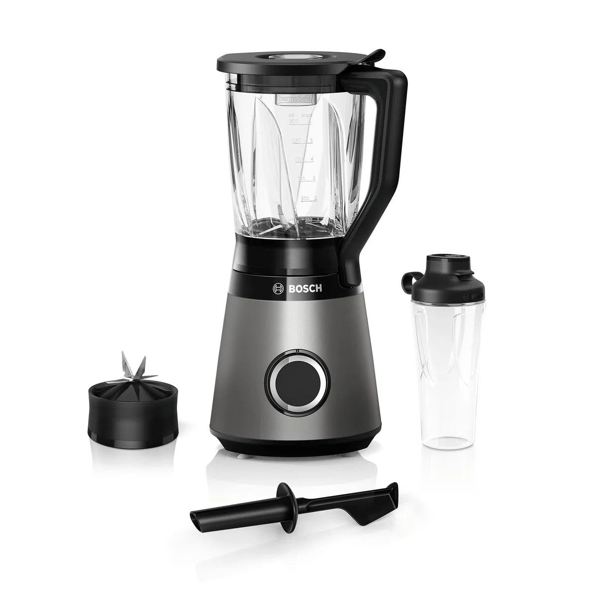 Bosch Standmixer VitaPower Serie 4 MMB6174SN, verbesserte Version & e MMZBT01B, Smoothie-ToGo-Flasche 0,6 L