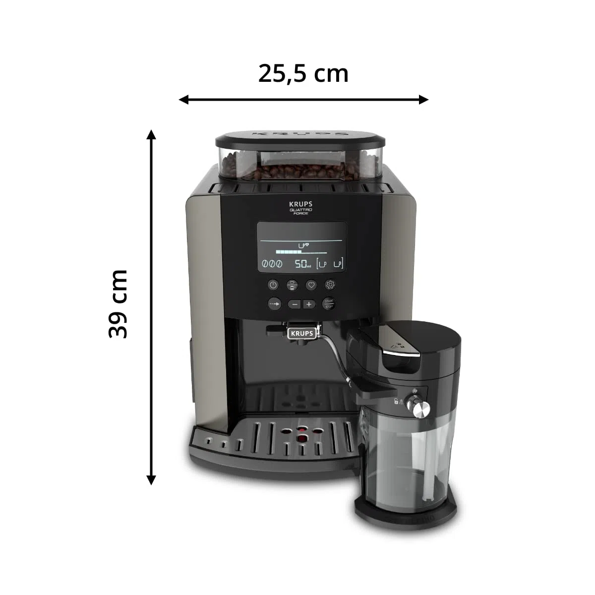 KRUPS ARABICA LATTE EA819E10 ESPRESSO-VOLLAUTOMAT ZINN EA819