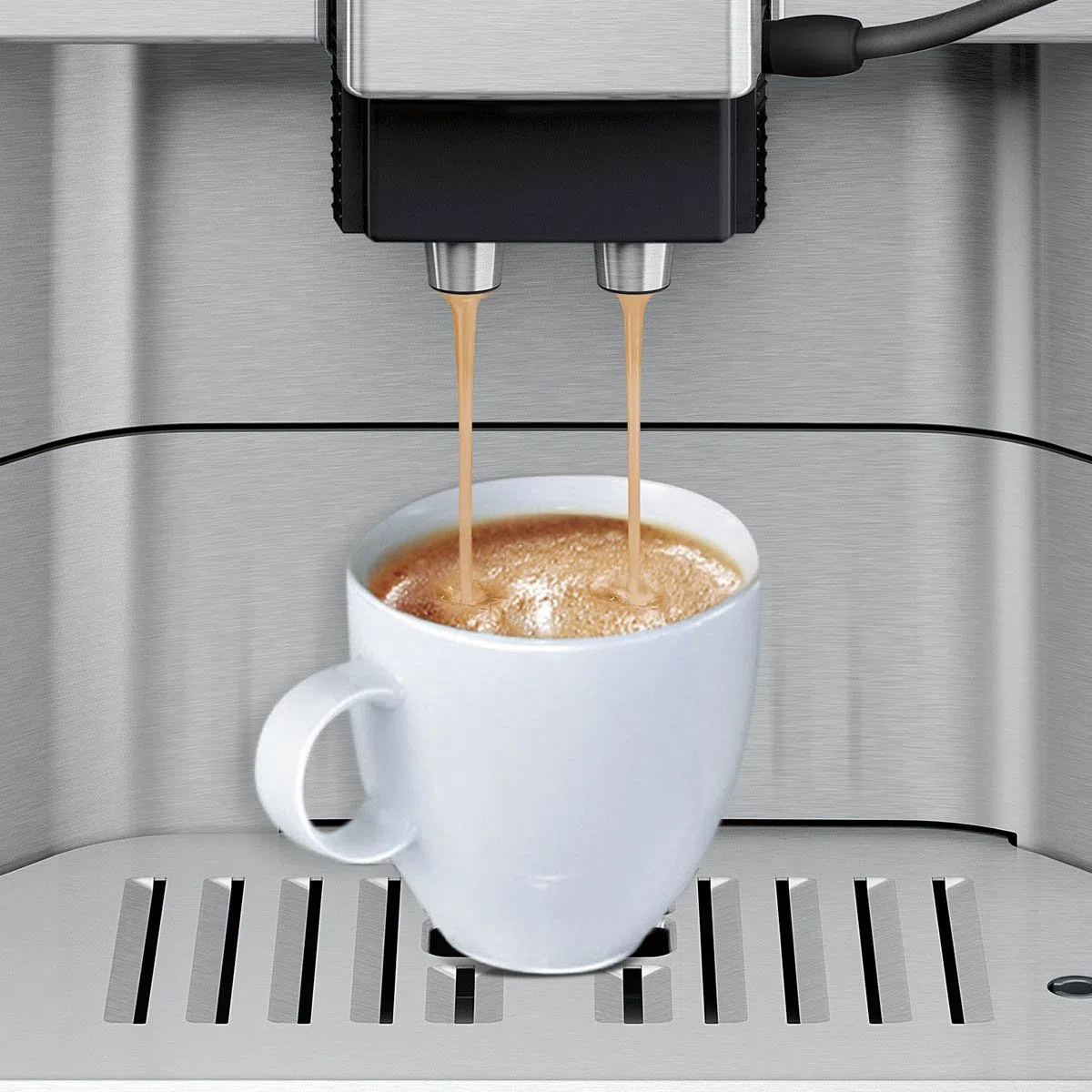Siemens EQ.6 300 TE613501DE Kaffeevollautomat (1500 Watt, Direktwahl durch Sensorfelder, oneTouch Function, hochwertiges Keramik-Mahlwerk) silber/hellgrau