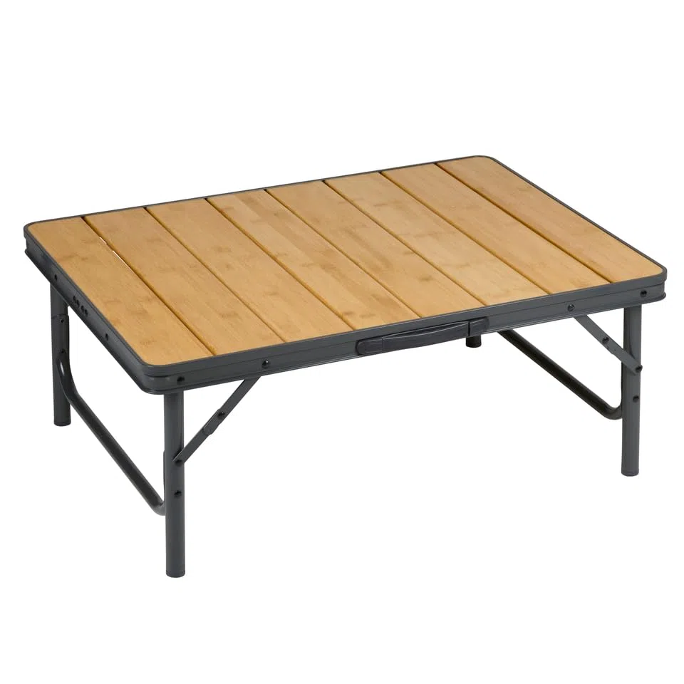 Campe Active Campingtisch Klappbar – Klapptisch – Gartentisch – Klapptisch Camping– Tisch – Höhenverstellbar – 75 x 55 x 31 – 71 cm – Bambus und Aluminium